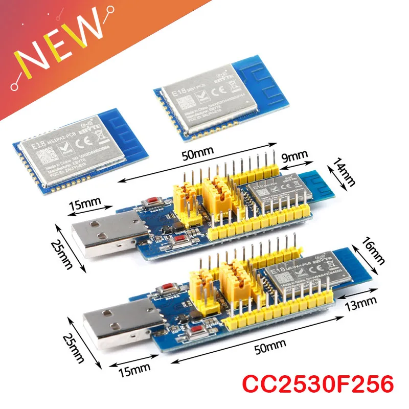 Zigbee Módulo RF sem fio Networking Núcleo DevelopmentBoard Kit, CC2530F256, CC2530 CC2530, 2.4GHz, E18-TBH-01, Novo