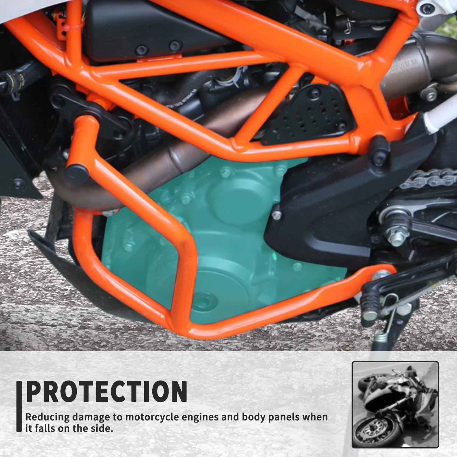 for Duke 390 250 2017-2023 Engine Guard Highway Crash Bar Motorcycle Frame Protection Bumper For KTM Duke390 Duke250 Duke200 200