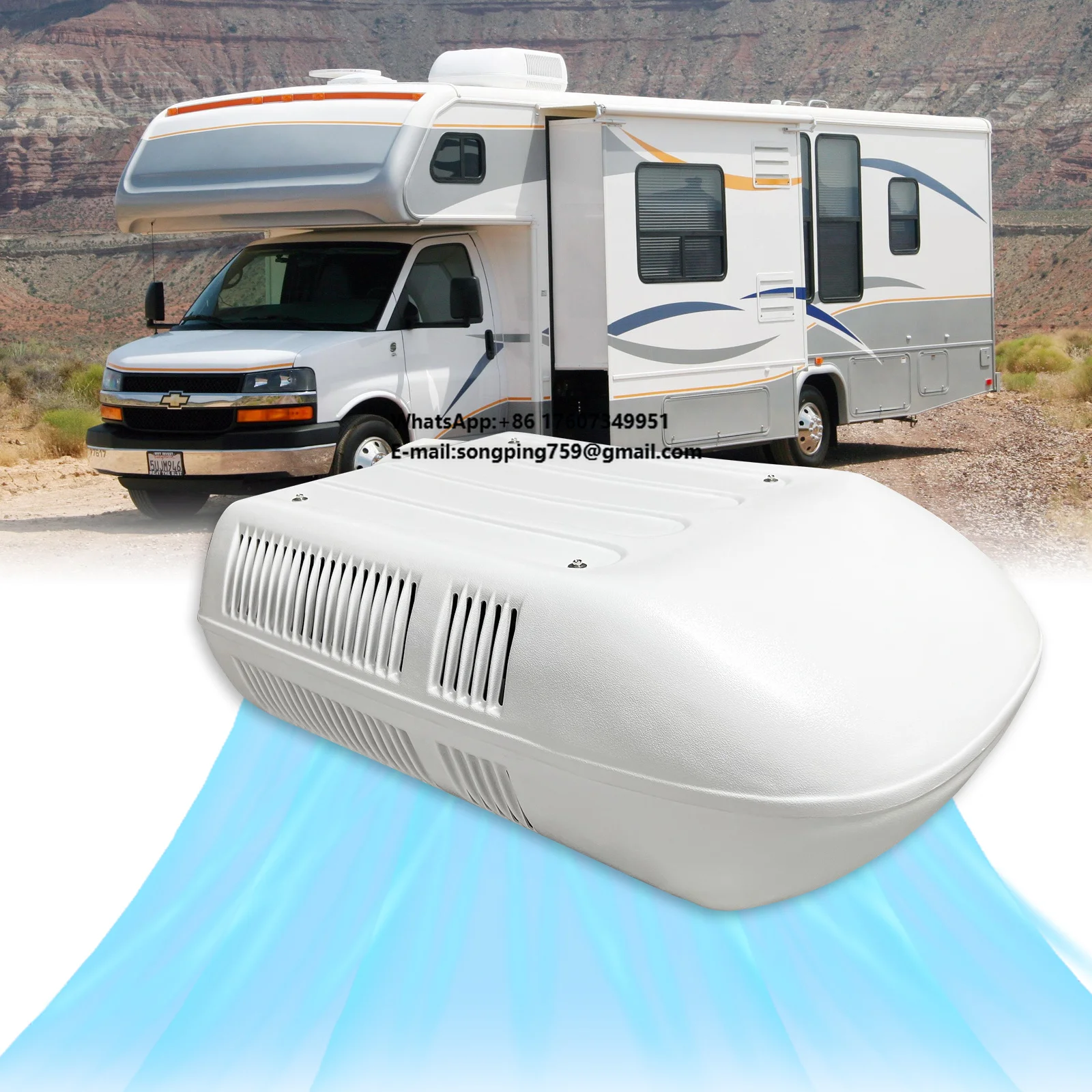 

Customized R410A 15000 BTU 110V AC Rooftop Air Conditioner 4000W Heating Cooling DC Car Parking Ac for Truck Camper Van