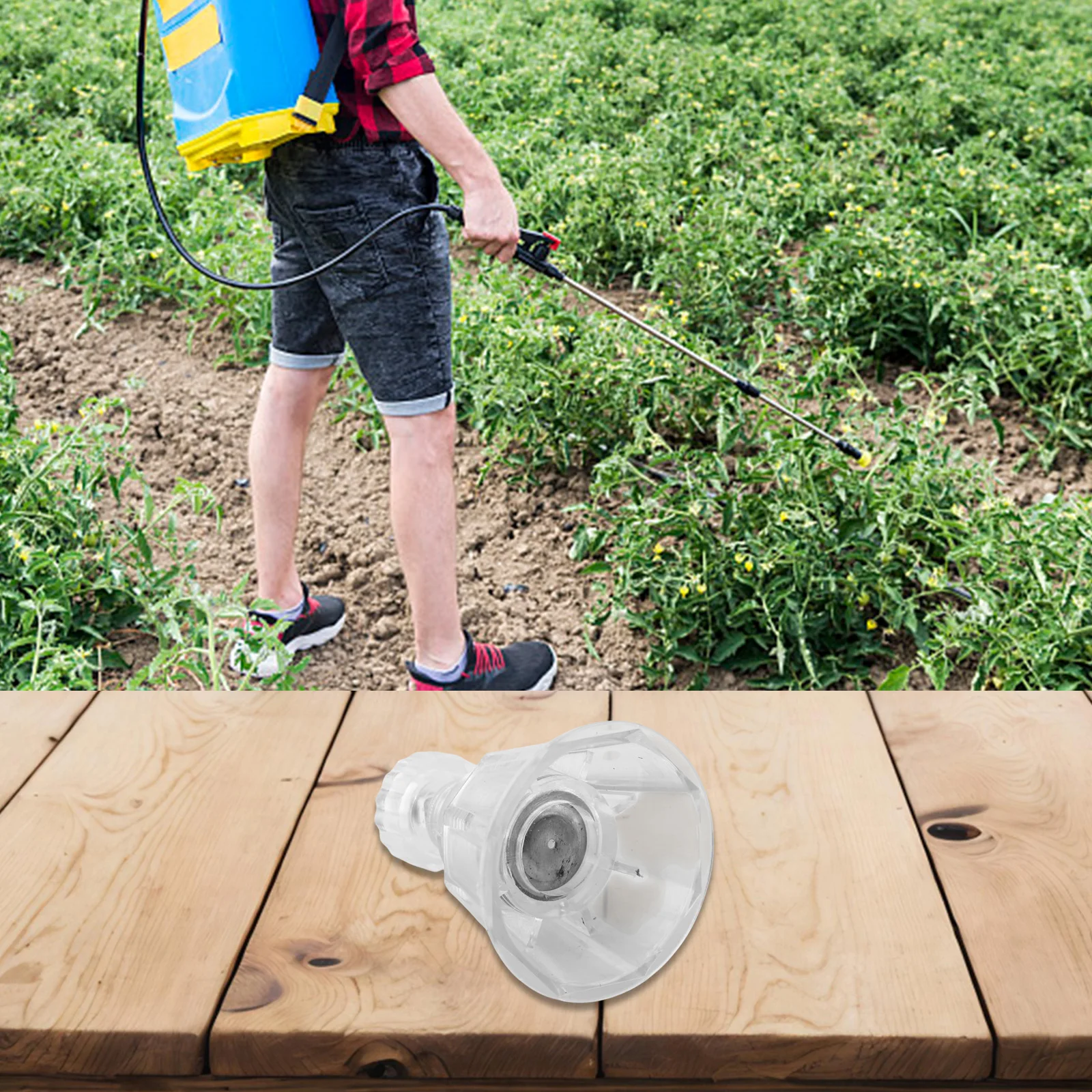 فوهة شفافة الانحلال البلاستيك الشفاف فوهة الرش رئيس قابل للتعديل الاعصار الزراعي الزراعي العملي