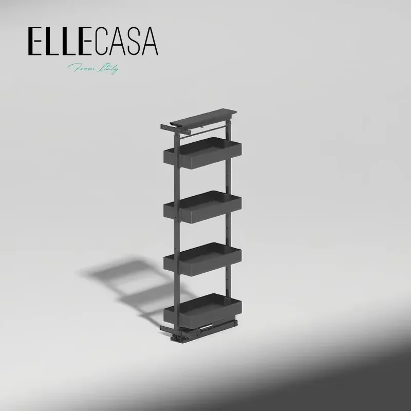 ELLECASA Como Heavy duty multi-layer high-pull basket drawer storage system Deep cabinet storage system Easy access Shelf