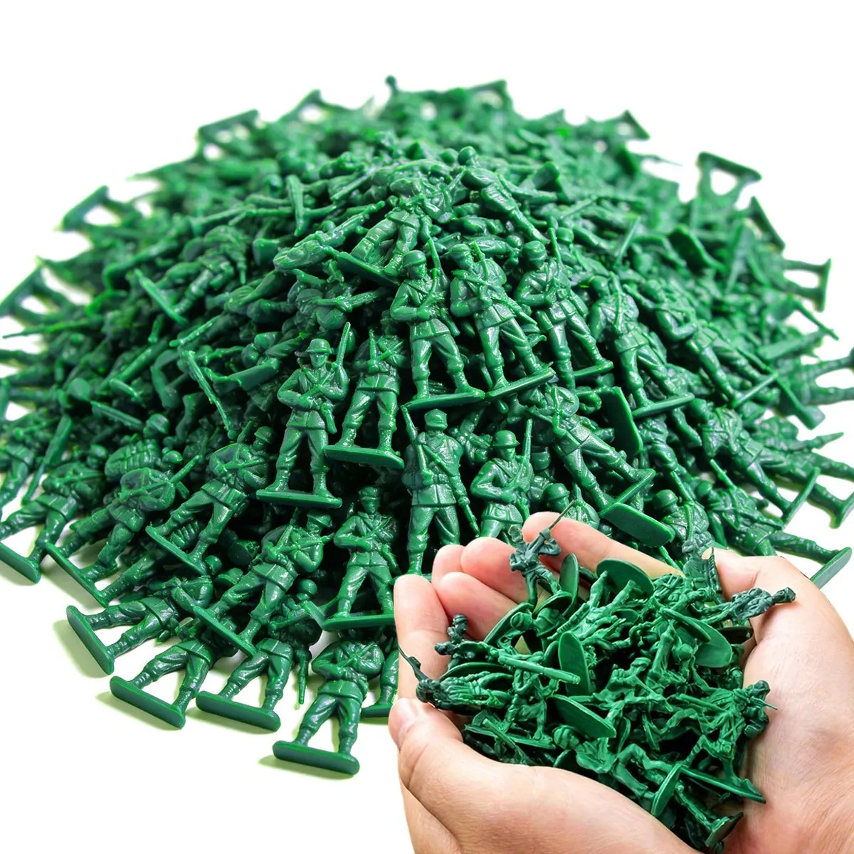 52pcs 5cm Green Military Tactical Soldier Miniatures - Army Model Figures for Collectors, Diorama Displays & Military Sand ZSY
