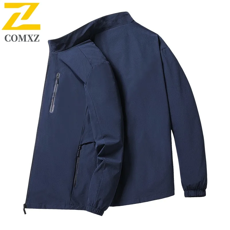 COMXZ 2025 Men Jacket 2021 Spring New Casual Coat Spring Autumn Trench Mens Shirt Mens Wear Clothes Export Street Style