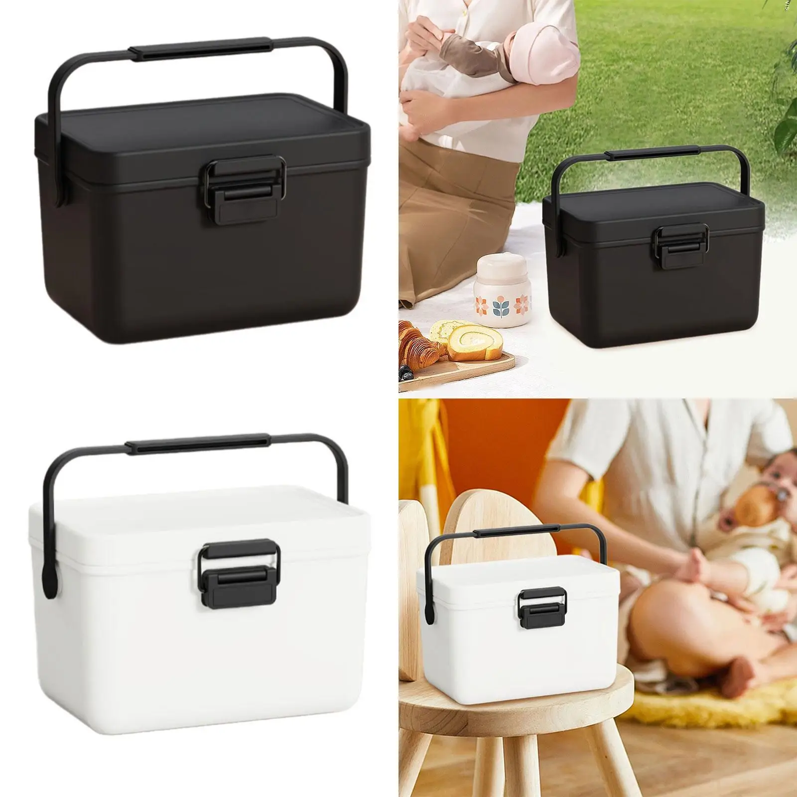 Cooler Box Cold/Heat Preservation Cooler Ice Chest Small Hard Container for Household Beach Sports Drink Fresh Keeping