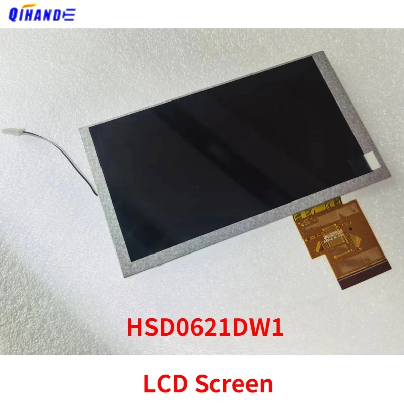 Imagem -03 - Polegada Display Lcd Hsd0621dw1 Navegação do Carro 60pin 800*480 155*88 mm Tela Lcd Painel de Toque Vidro Hsd062idw1-a00 A02 6.2