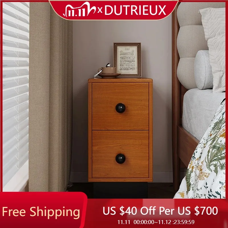 

Wooden Designer Bedside Table Unique Cute Modern Narrow Safe Nightstand Organizer Professional Mesa De Cabeceira Hotel Furniture