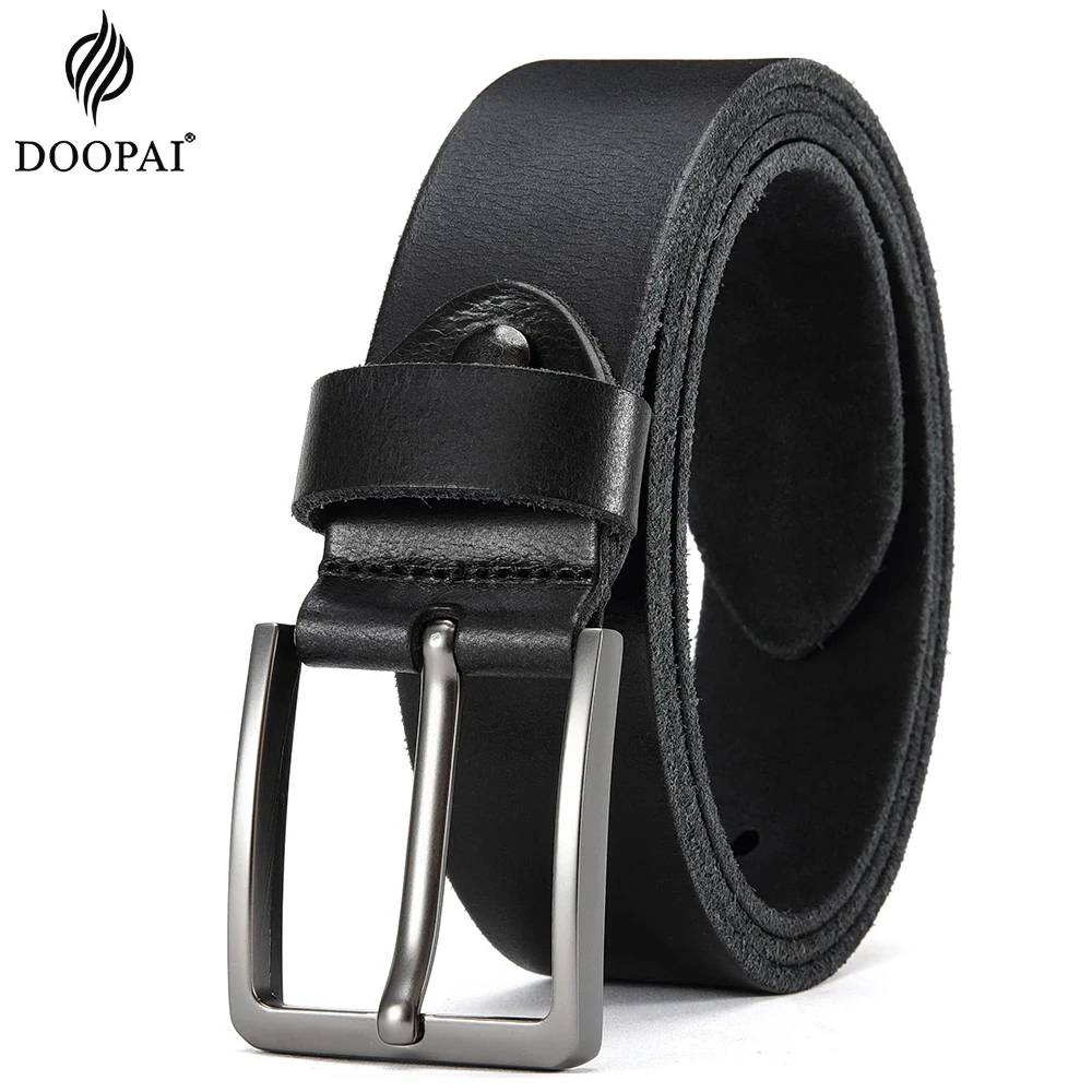 

DOOPAI Leather Belt for Men, Handmade for Formal Work or Casual Jeans Belt