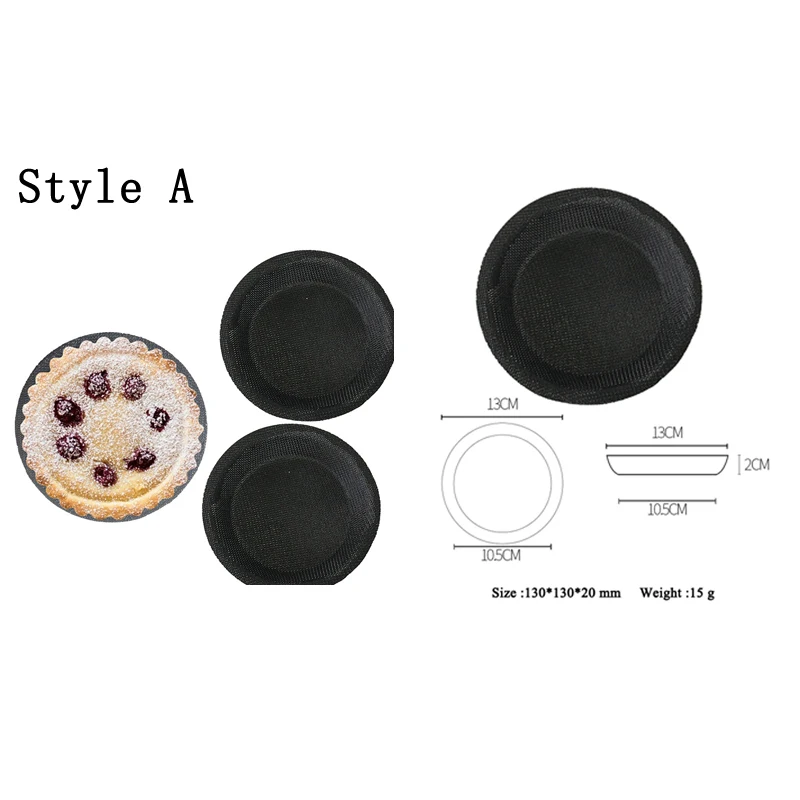 Glass Fiber Silicone Round Bread Mold Various Hamburger Cookie Puff Porous Mould Cake Tart Pan Non Stick Bake Tools