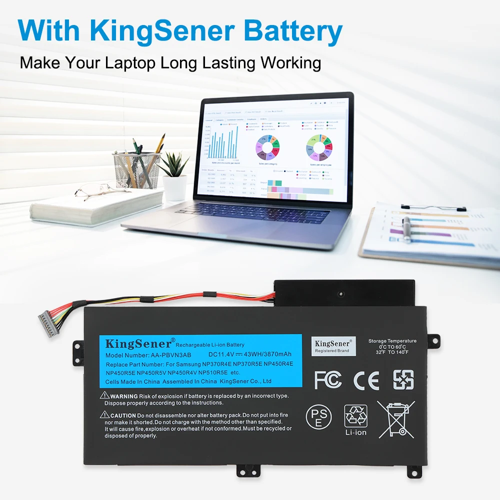 KingSener AA-PBVN3AB Batterie D\'ordinateur Portable Pour SAMSUNG NPino 0R4E NPino 0R5E NPino 0R5V NP450R4E NP450R5E NP450R4V NP450R5V NP470R5E