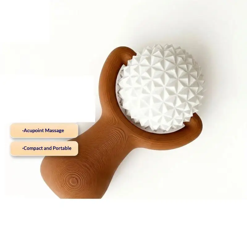 3D-gedruckter Handmassageball mit Griff, tragbares Myofaszial-Entspannungswerkzeug für Yoga und Heimtraining – Detail 5