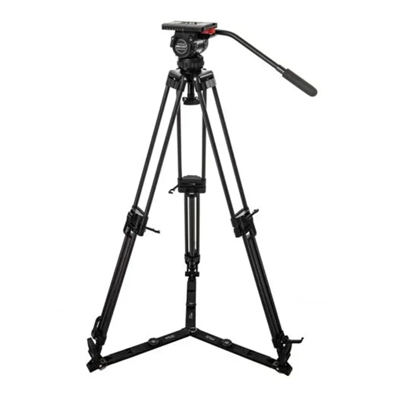 Trépied vidéo en aluminium Secced Reach Plus 2, kit de diffusion CCTV, chargement rapide, 11.4kg, approvisionnement d'usine