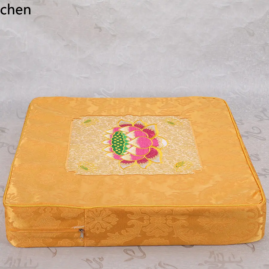 Cz1 buddhist square embroidered sponge prayer cushion meditation cushion meditation chair futon