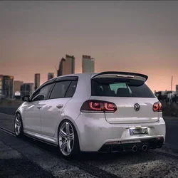 For VW Golf 6 GTI Golf MK6 GTI R20 2010-2013 Hatchback Car Rear Roof Spoiler Wing Rear Trunk Lip Spoiler Cap Car Accessories