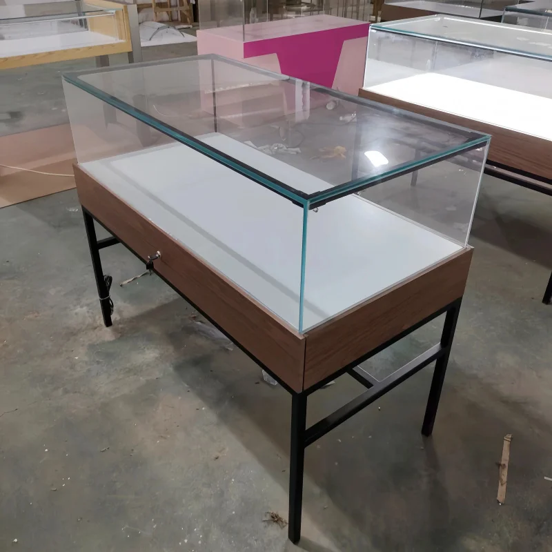 custom.SUNDO Factory Direct Portable Jewelry Display Cases High Quality Glass Showcases with Metal Wood Trade Shows Excellen