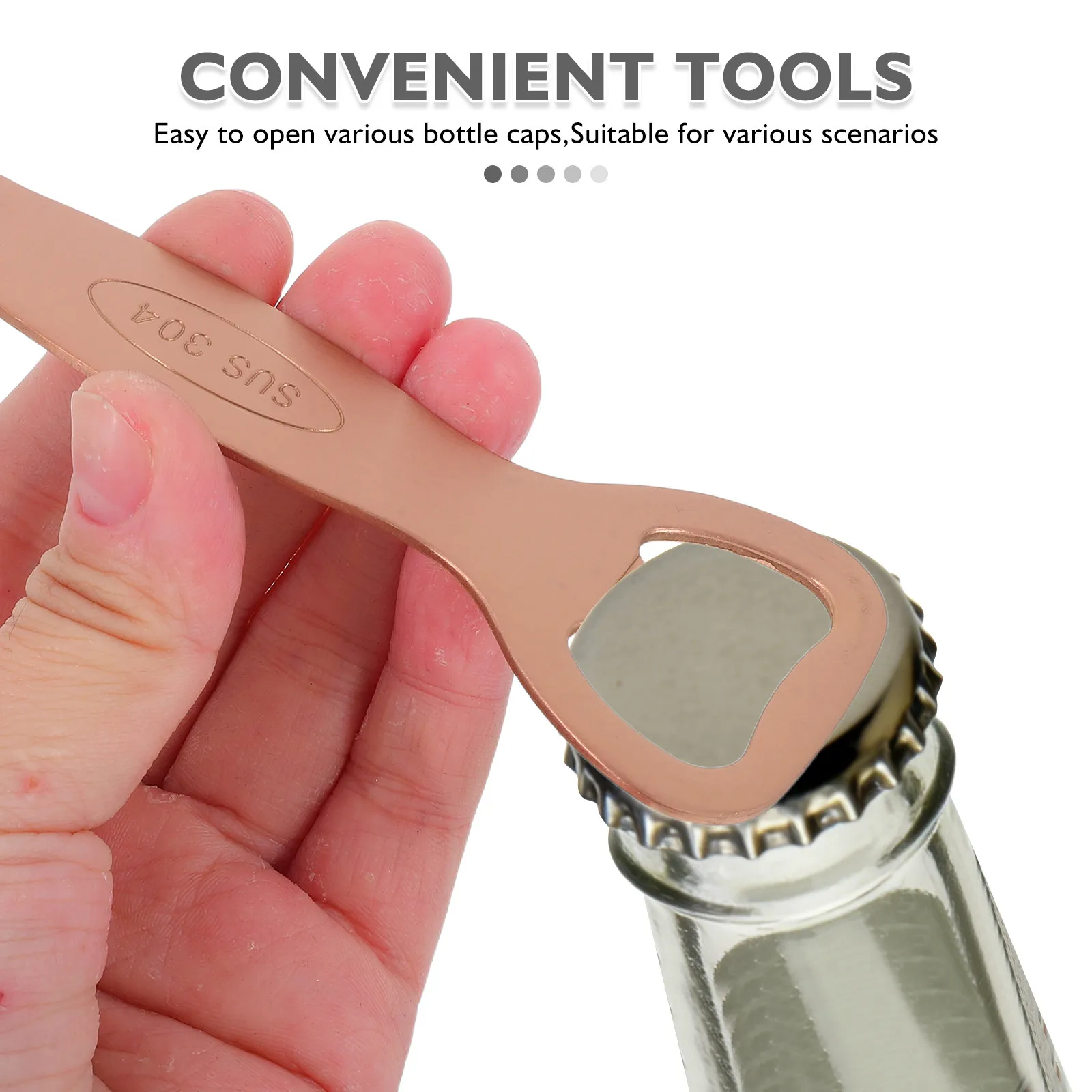 

2Pcs Beer Bottle Opener Stainless Steel Flat Manual Cap Remover Heavy Duty Portable Bottle Opener for Bartending Parties Travel