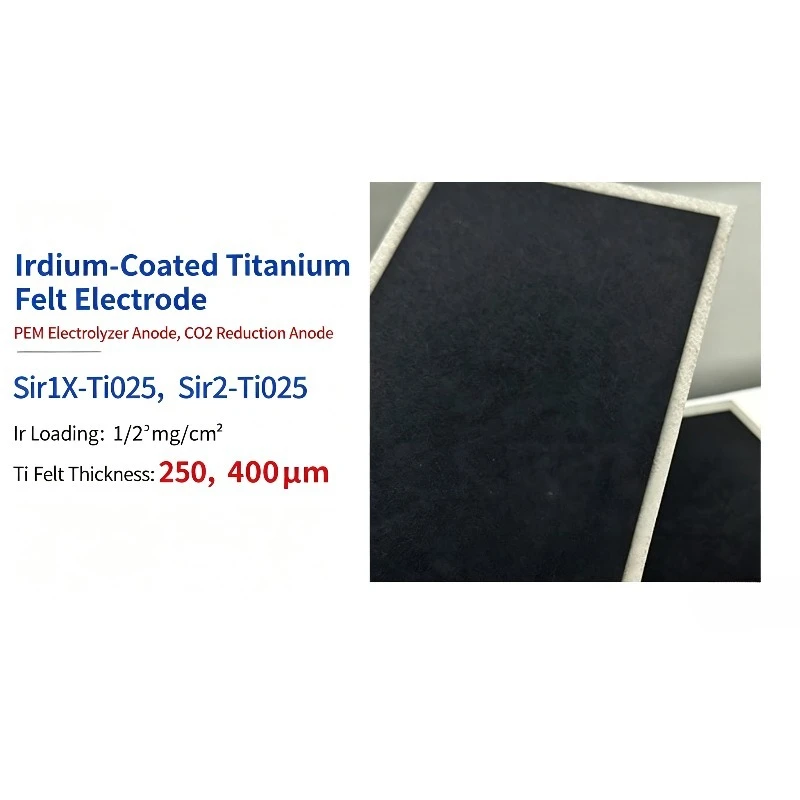 Iridium‑Coated Titanium Felt Anode SIr2X‑Ti040 250μm for CO2 Reduction Neutral & Alkaline System