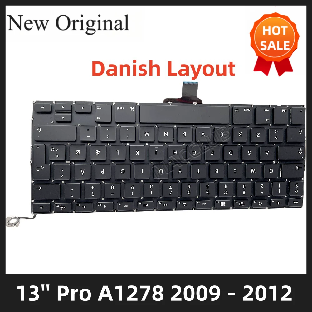 

A1278 Keyboard Danish DK Denmark Layout for Macbook Pro 13'' A1278 2009 2010 2011 2012 EMC 2326 2351 2419 2555 2554 keyboard