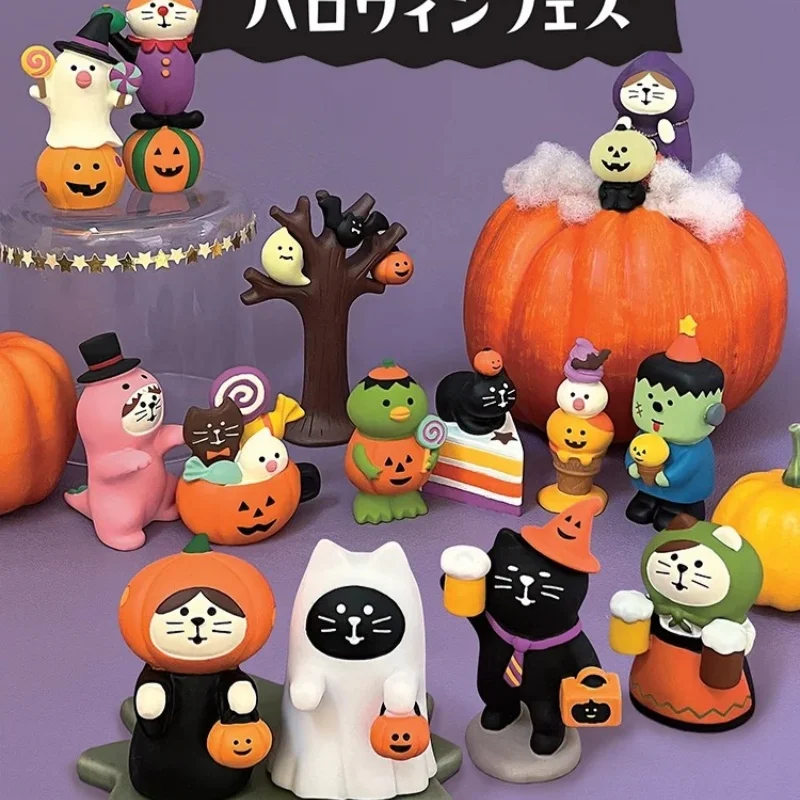 

Super Cute Decole Halloween Celebration Concombre Genuine Handmade Toys Decorative Desktop Trendy Ornaments Gift Giving
