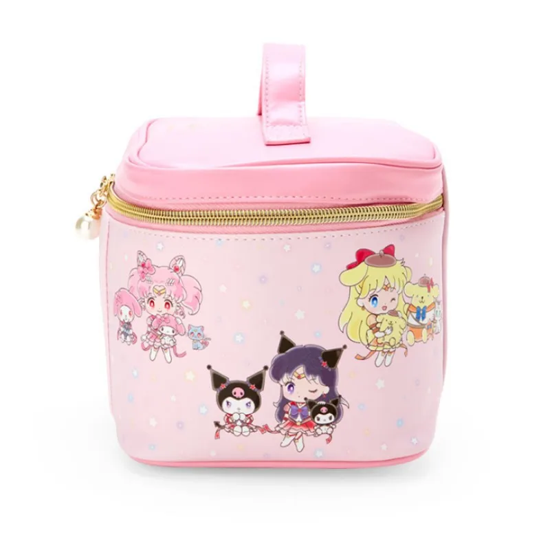 New Sanrio Portable Cosmetic Bag Hello Kitty Cartoon Cute Shell Storage Jewelry Bag Anime Accessories Household Holiday Gifts