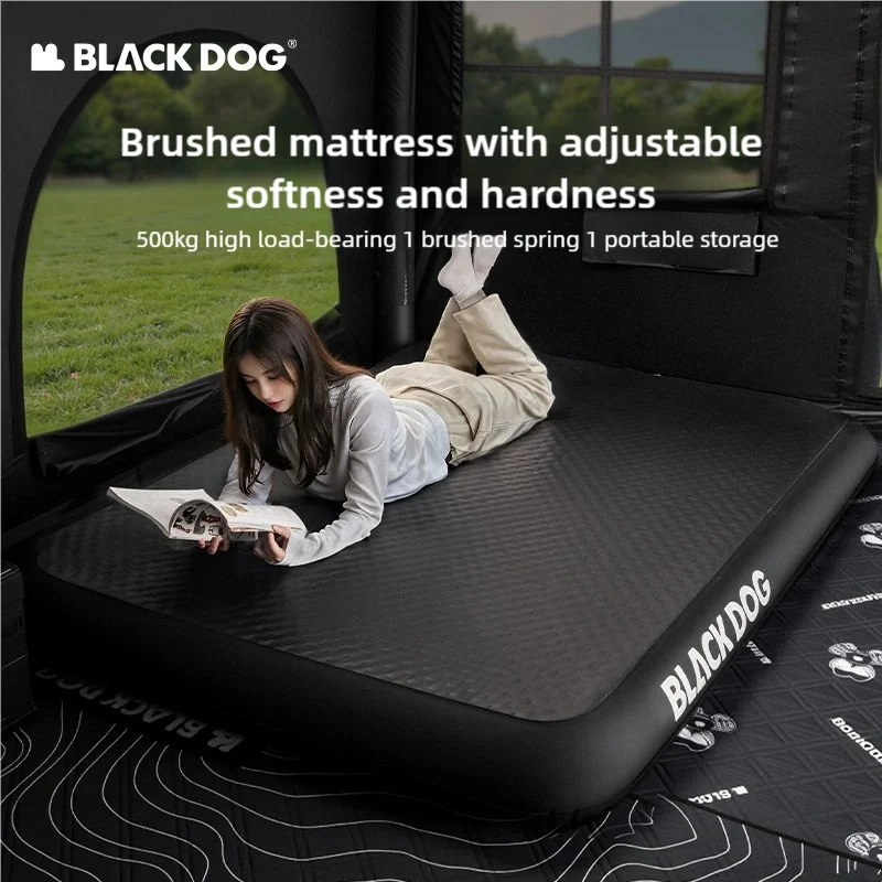 Blackdog Outdoor Portable Brushed Inflatable Bed Home Floor Laying Camping Sleeper Mat Automatic Quick Inflatable Air Cushion