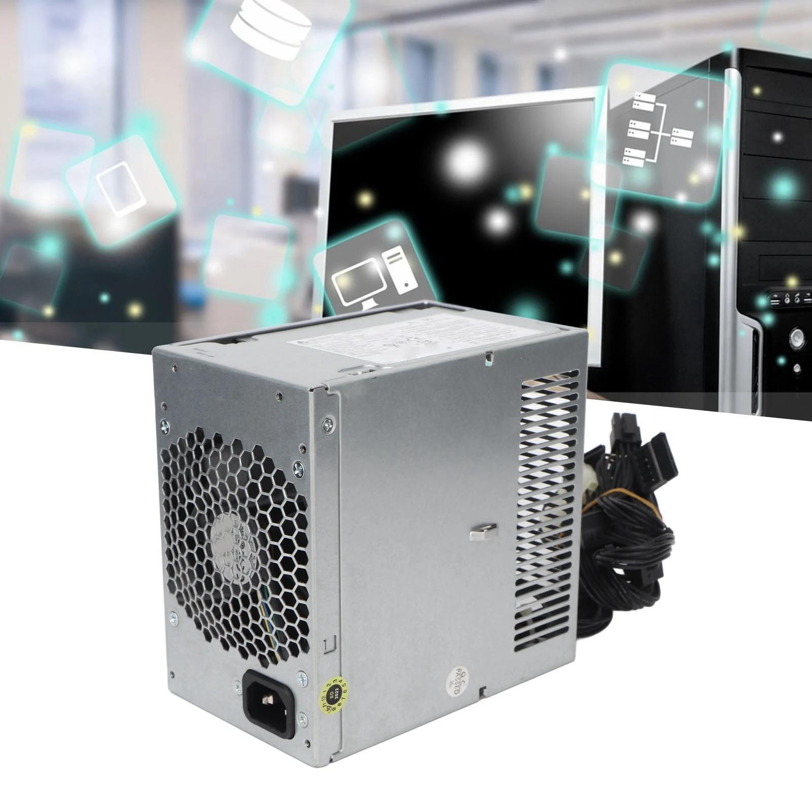 

400W PC Replacement Power Supply Metal Material Desktop PC System Power Supply Convenient Practical AC 100 To 240V for Office