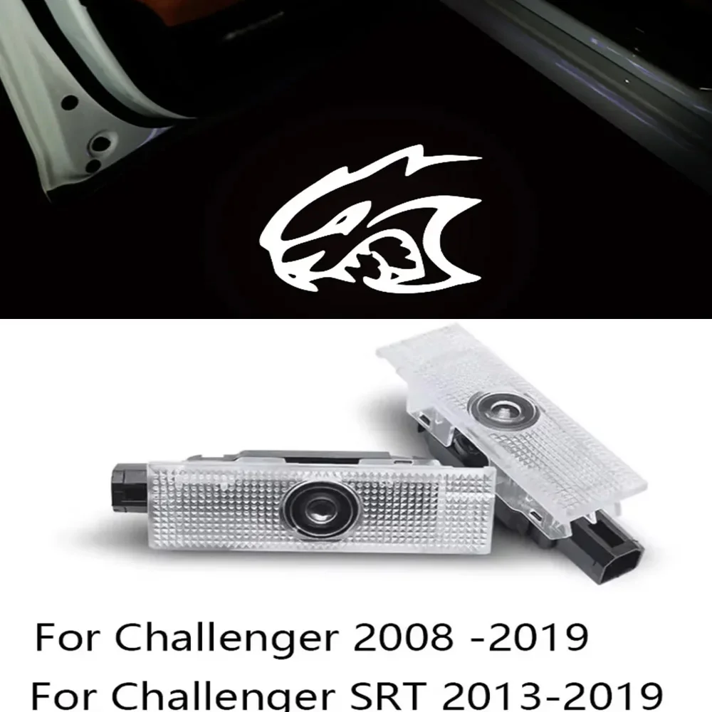 

2pcs Leopard Head For Dodge Door Light Dodge Welcome Light Auto LED Door Courtesy Light For Dodge Challenger 2008-2019 SRT