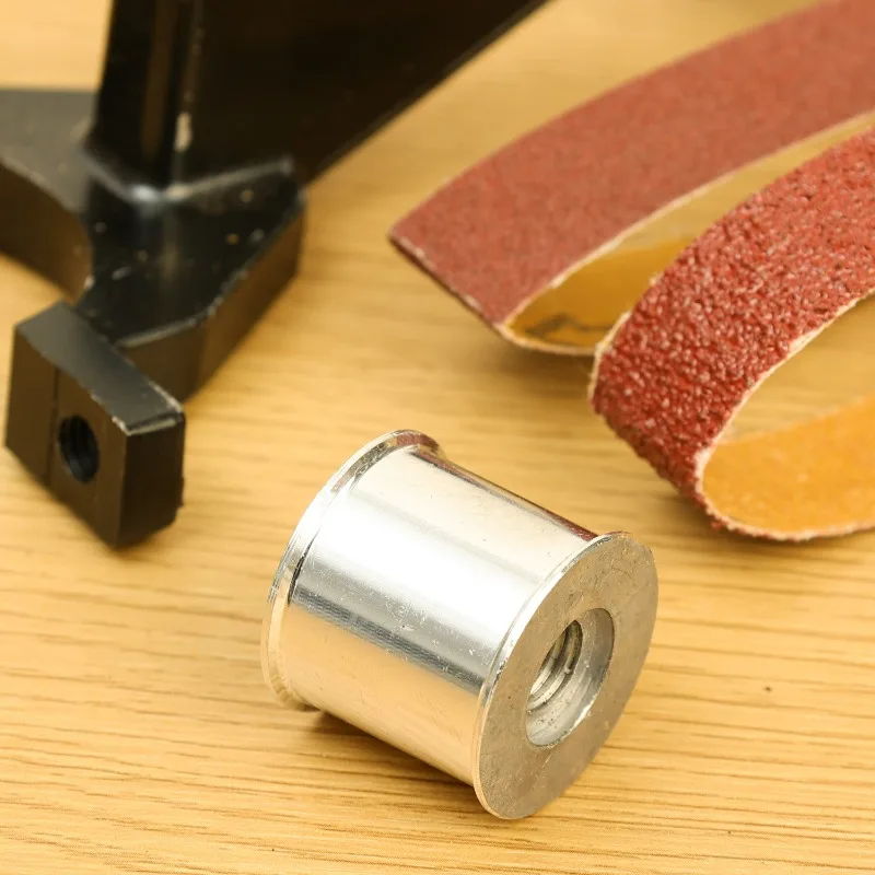 อุปกรณ์เสริมเครื่องขัดสายพานสำหรับเครื่องเจียร อะแดปเตอร์สายพานขัดสำหรับจุดเชื่อม 100/115/125 มม. อุปกรณ์ขัดเงาและเจียร