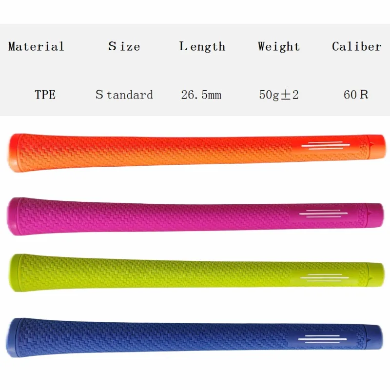 

New Golf Grips Standard TPE Material Weave Pattern Anti-skid Shock-absorbing Universal Golf Irons/woods Grips 13pcs Package