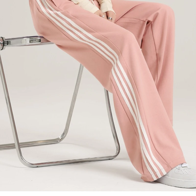 Spring and Summer New Women Pants Striped Thin Loose Straight Pants Female Casual Versatile Wide Leg Pants Joggers Women