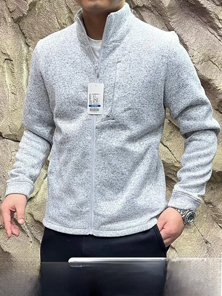 

Qui Dry Color Knitted Fce Jaet Outdoor Birds Functionali Stand Collar Svel Coat Stand Fit Breathable Spring...