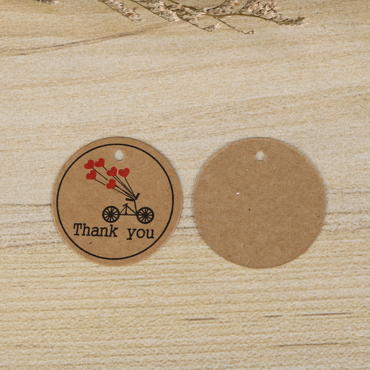 

200pcs Round Tags Thank You Kraft Kraft Paper Gift Tag Gift Hangtags Decorative Wedding Party Supplies Labels