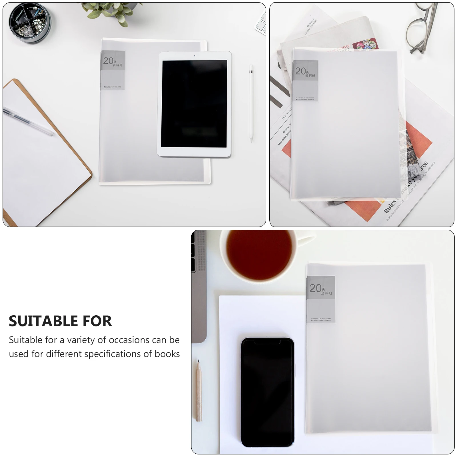 

20Pcs A4 File Folder Plastic Expanding Document Folder Multi Pocket Holder for Paper Receipts Cards Lightweight Portable ganizer