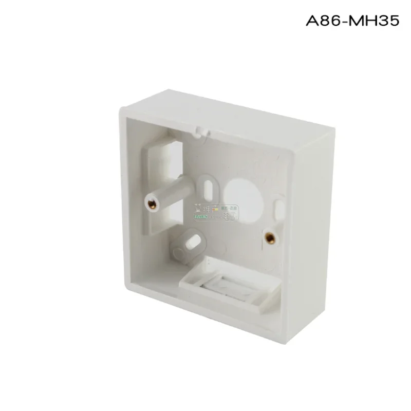 1Pcs wall 86 panel strong weak current standard bottom box open wire installation PVC plastic junction box A86-MH35mm HiFi
