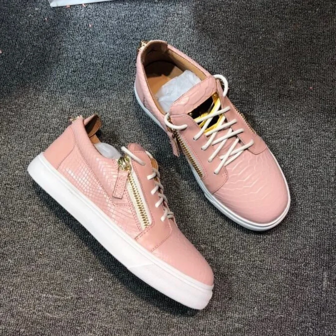 

New Fashion Casual Sneakers for Men Brand Designer Women Tennis shoes Luxury Real Leather GZ Loafers Sports shoes 35-48 G1188