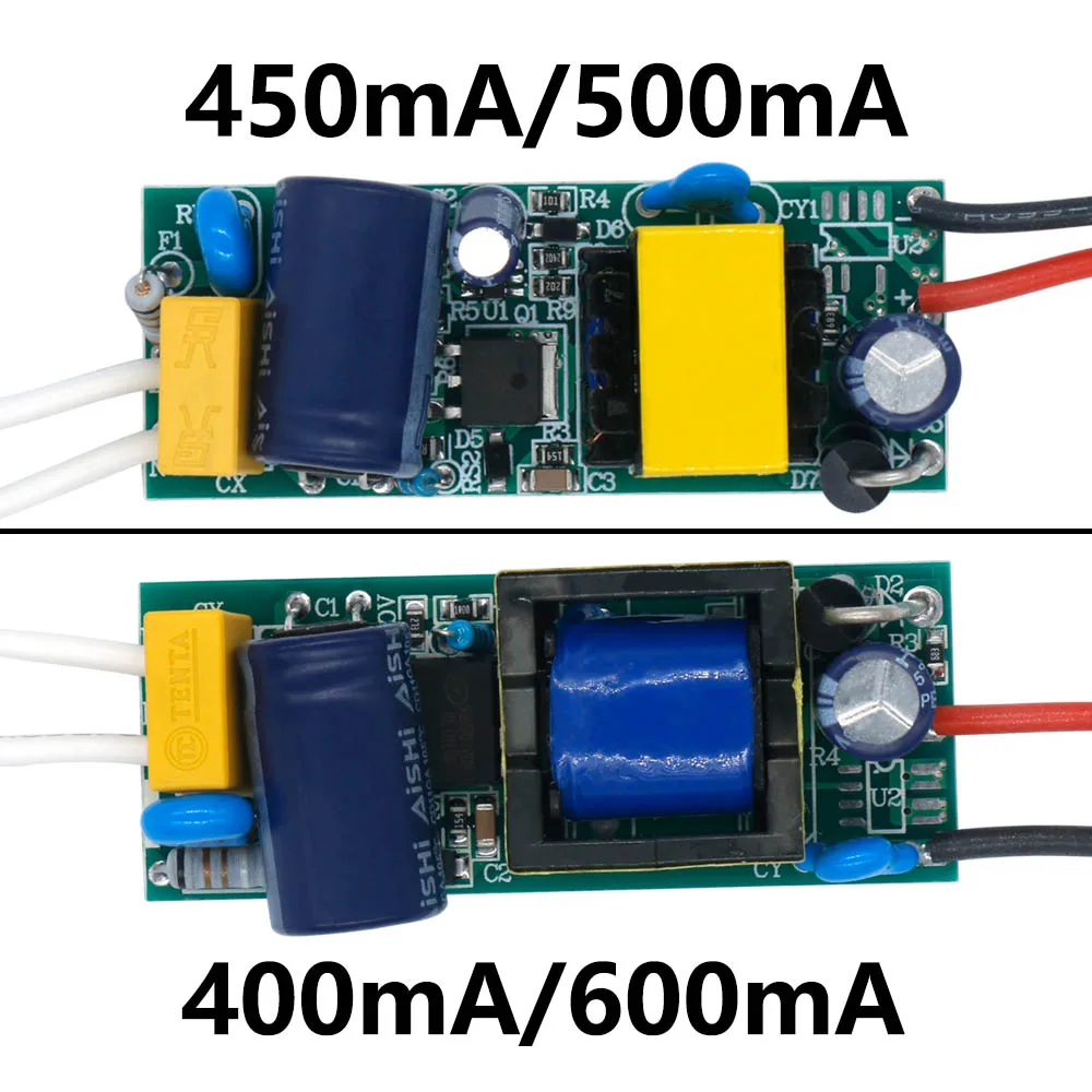 Imagem -05 - Transformador de Iluminação para Iluminação Led Fonte de Alimentação Adaptador 20w Ac85v265v to Dc2436v 400ma 450ma 500ma 600ma