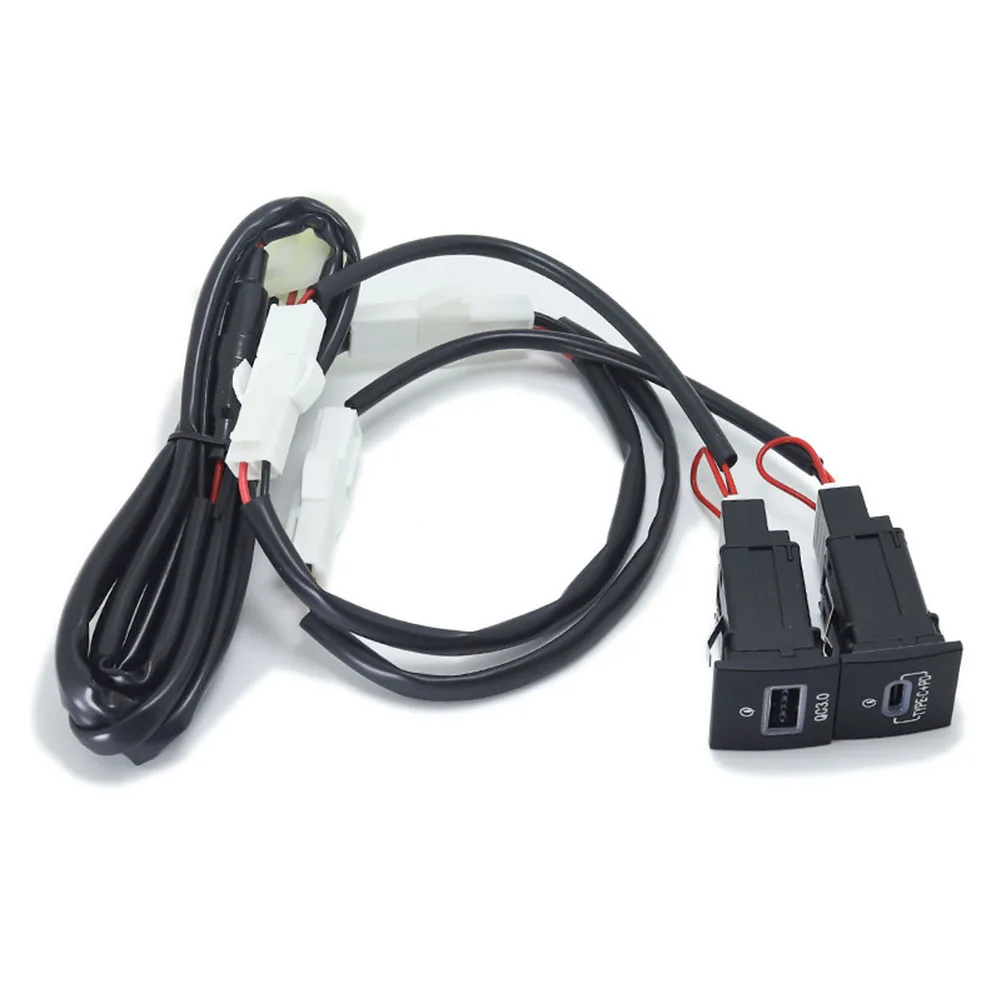 

Car USB Charger LED USB Port Hub Charger Car Charging ABS+PVC Material Electronic Components High Universality For Golf