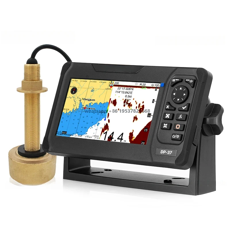 DP-37F 7-Inch GPS Chart Plotter With Built-In Sonar Sounder – Underwater Depth Detection For Boats & Fishing