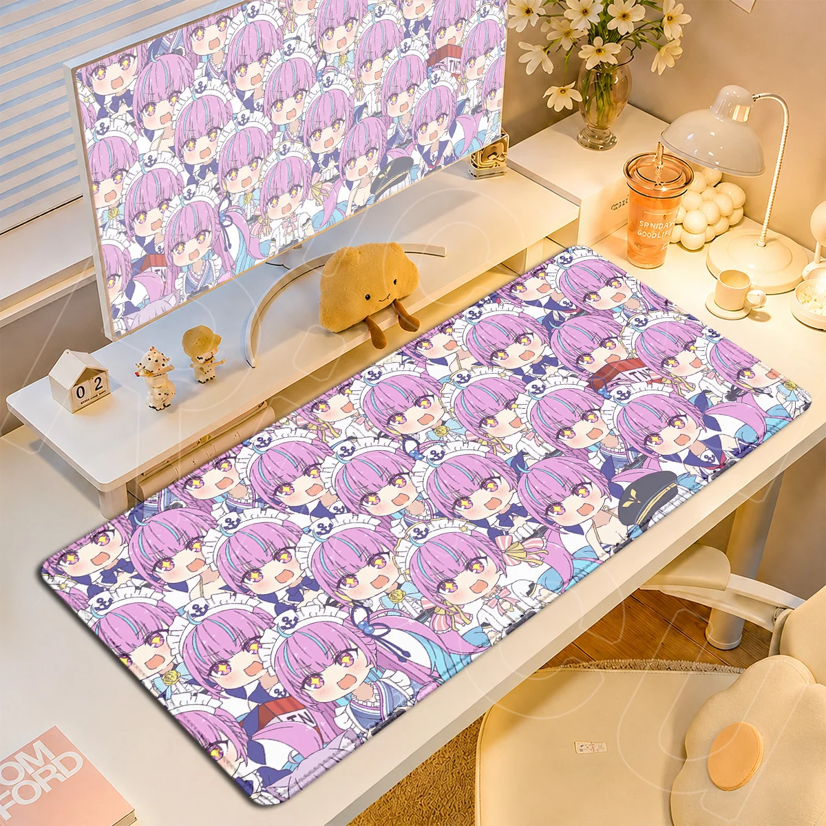 XXL Office Cabinet Desktop Mat New Non-slip Minato Aqua Mouse Pad Large Hololive Laptop Keyboard Carpet PC Kawaii Anime Girl Rug
