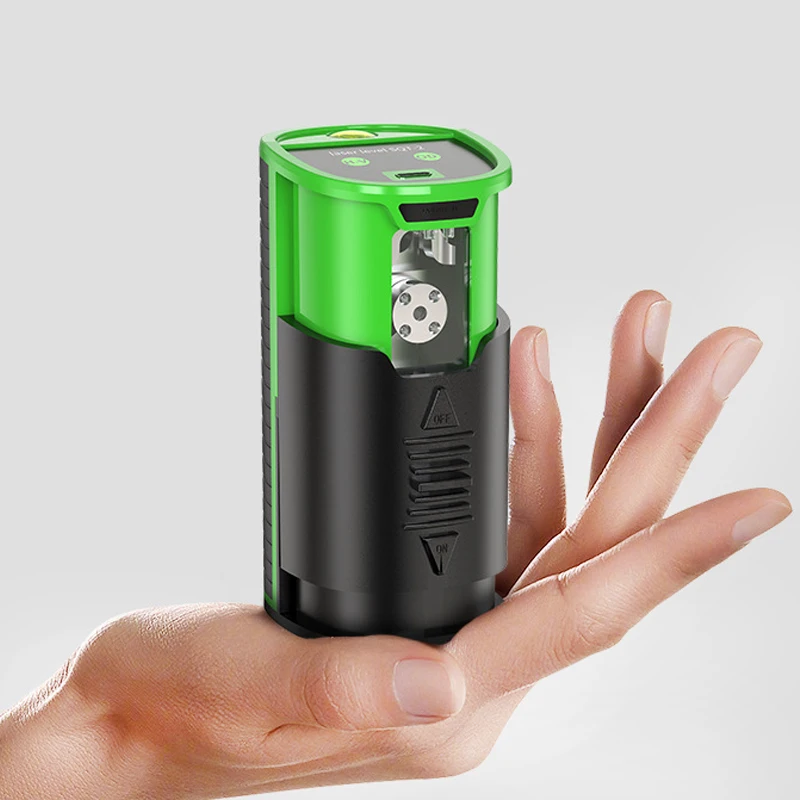 

Mini Portable Green Cross Laser Level Locator Slide-Switch 2-line Horizontal Vertical Lighting