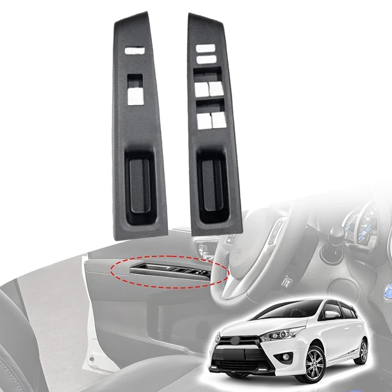 車のフロントウィンドウスイッチコントロールパネルカバー,toyota yaris 2012-2014,カーアクセサリー,74232-52550, 74232-52650