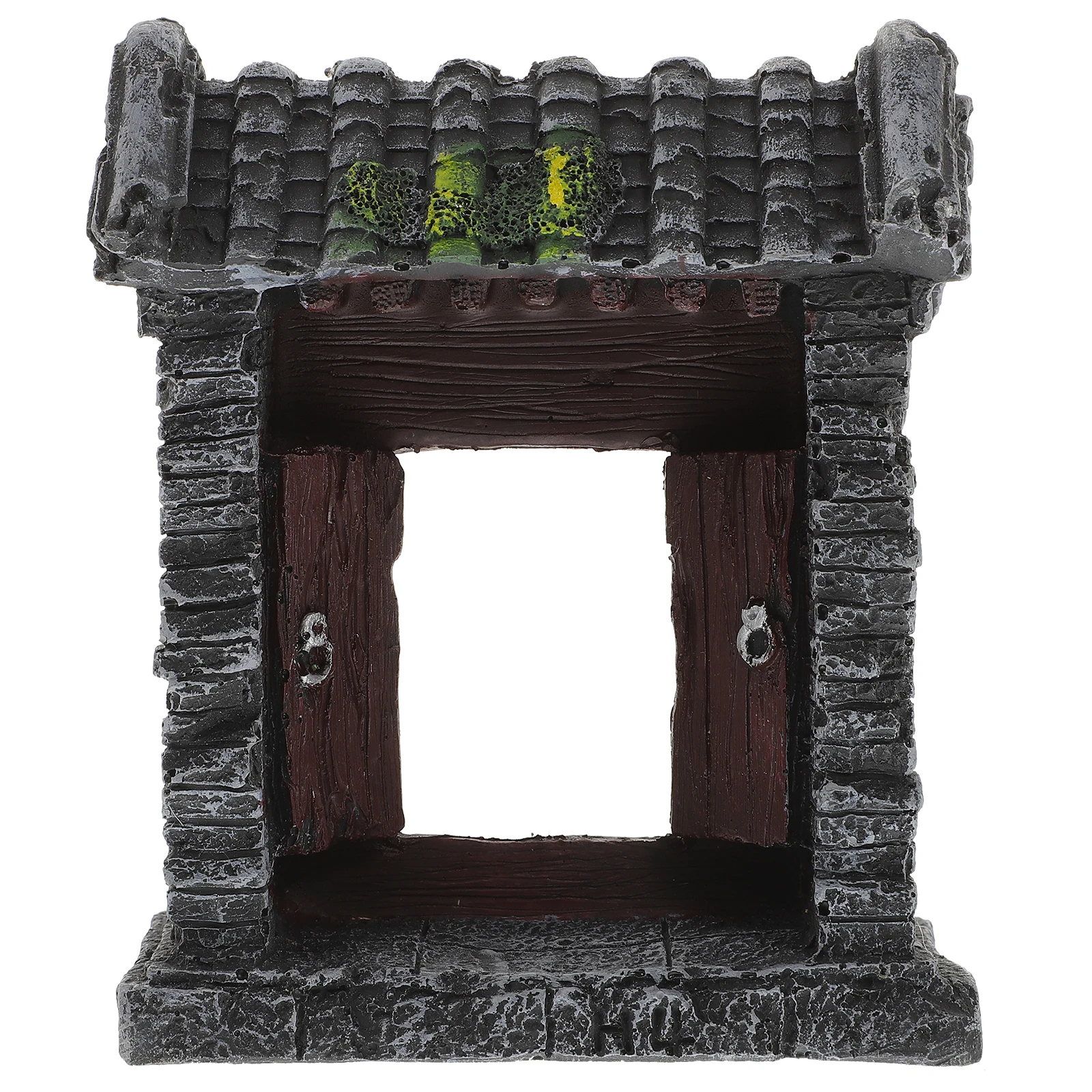 

Mini Resin Decorations Ancient Temple Ruins nament Rock Adornment Fish Tank Aquarium Background Large Crafts Easy Clean