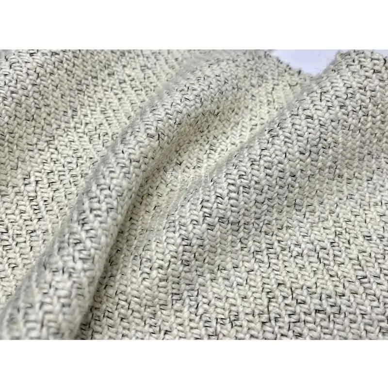 

Fabric Wide 150cmx 50cm Wool Yarn-Dyed Simple Light Gray Thickened Non-Stretch DIY Spring and Autumn Dressing Suit Coat Fashion