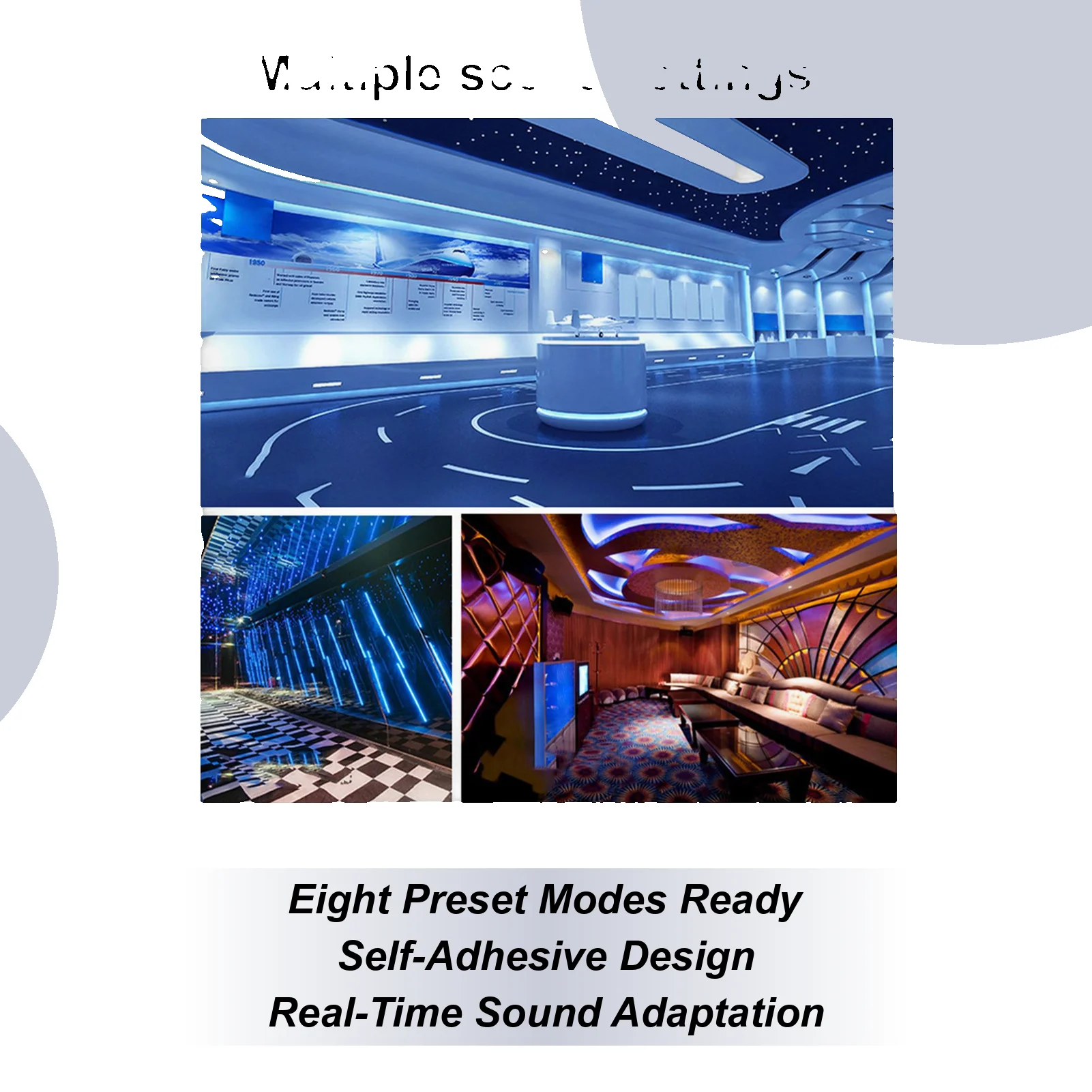 LED Lights Strip Color Changing 12V Music Syncing Remote Control 2m Indoor Bedroom LED Tape Lights for Living Room Ceiling