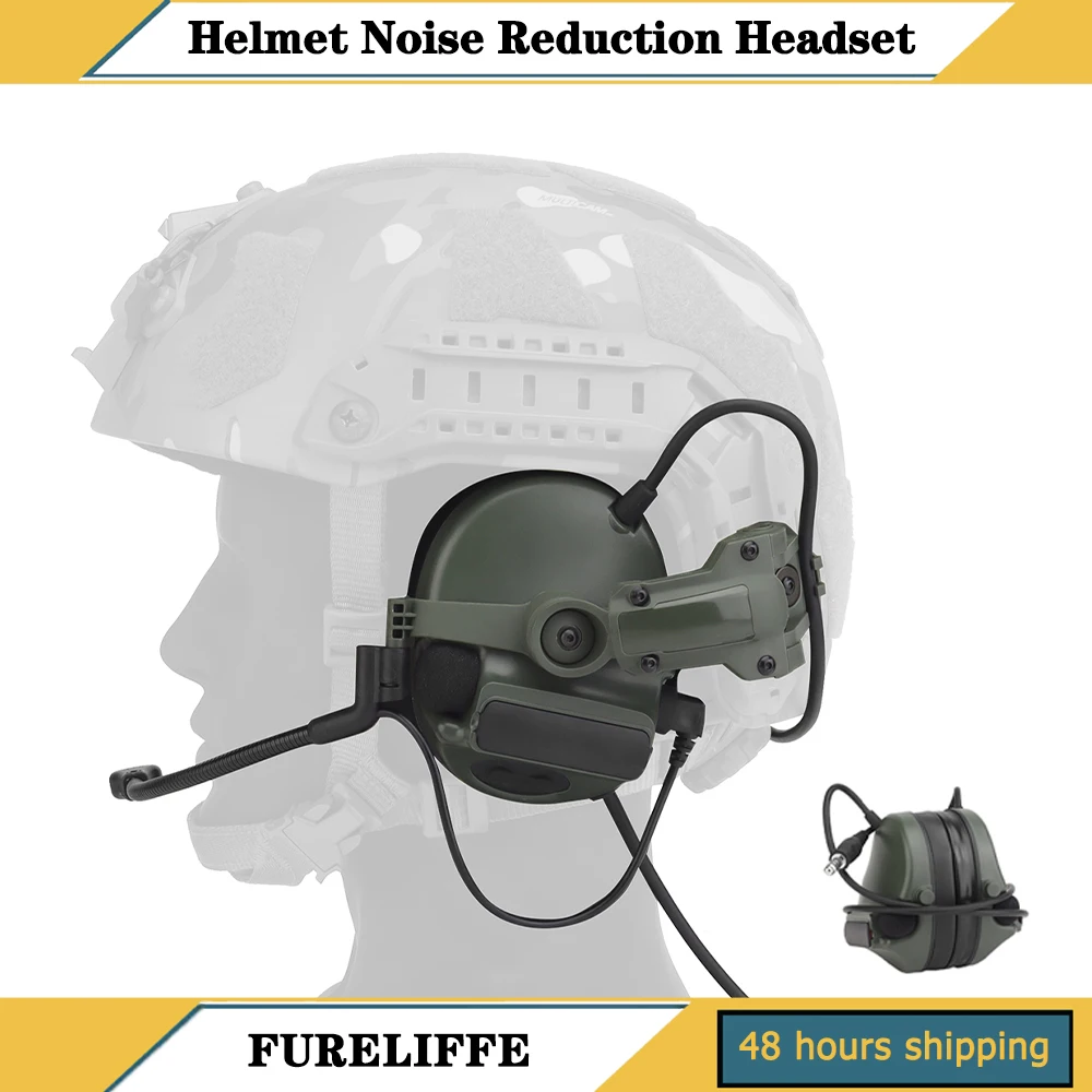 

Helmet Electronic Noise Reduction Earphones Silicone Earmuffs Hunting Shooting Headphones for OPS Core ARC & Wendy M-LOK Helmet