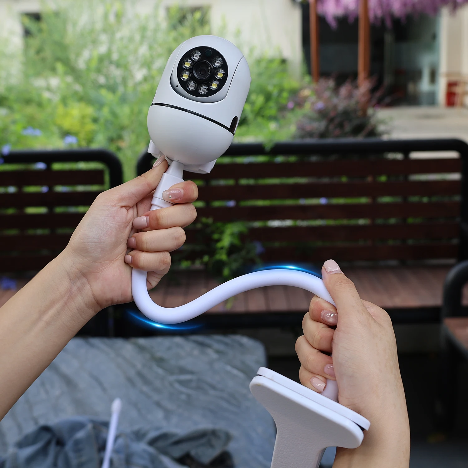 Universal Baby Monitor Holder Clip Multifunction Free Punch Camera Holders Flexible Clamp Adjustable Cameras Support Mount