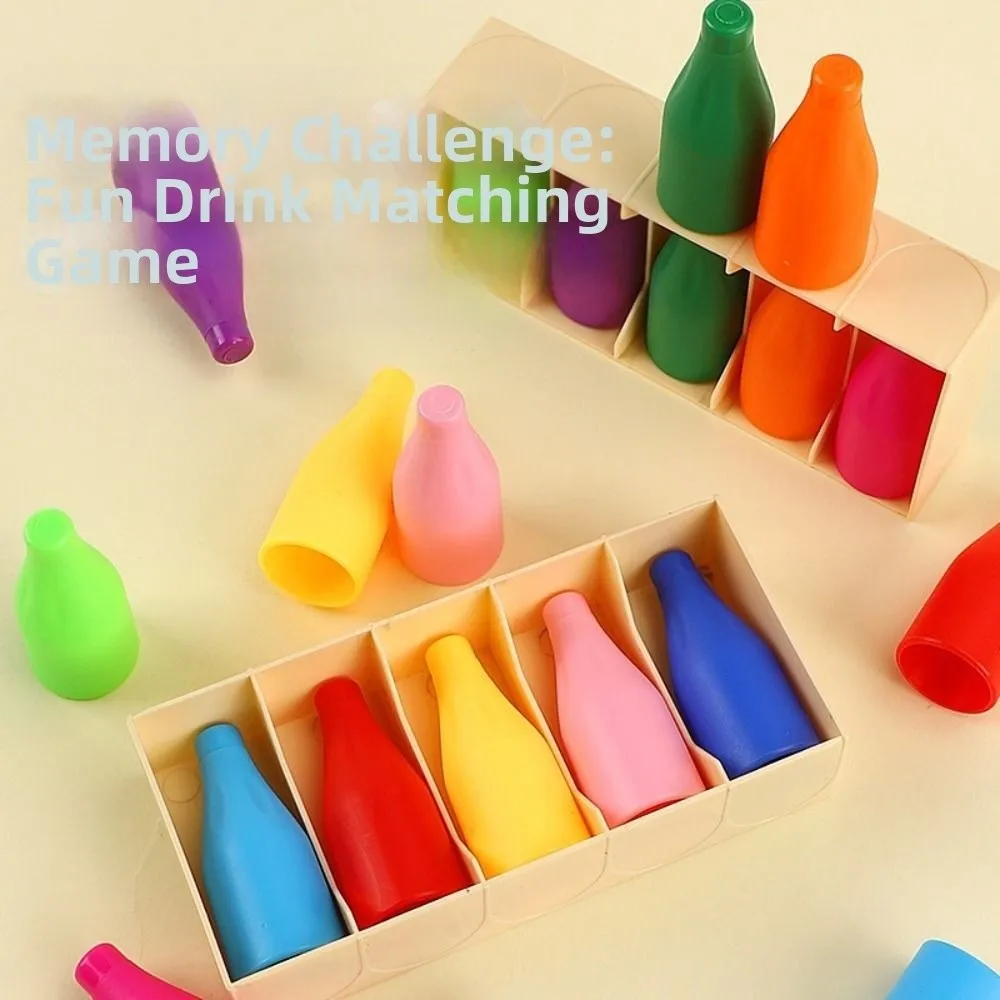 2Set Creative Bottle Matching Game Interactive Logical Thinking Memory Pairing Game Early Education Color Recognition