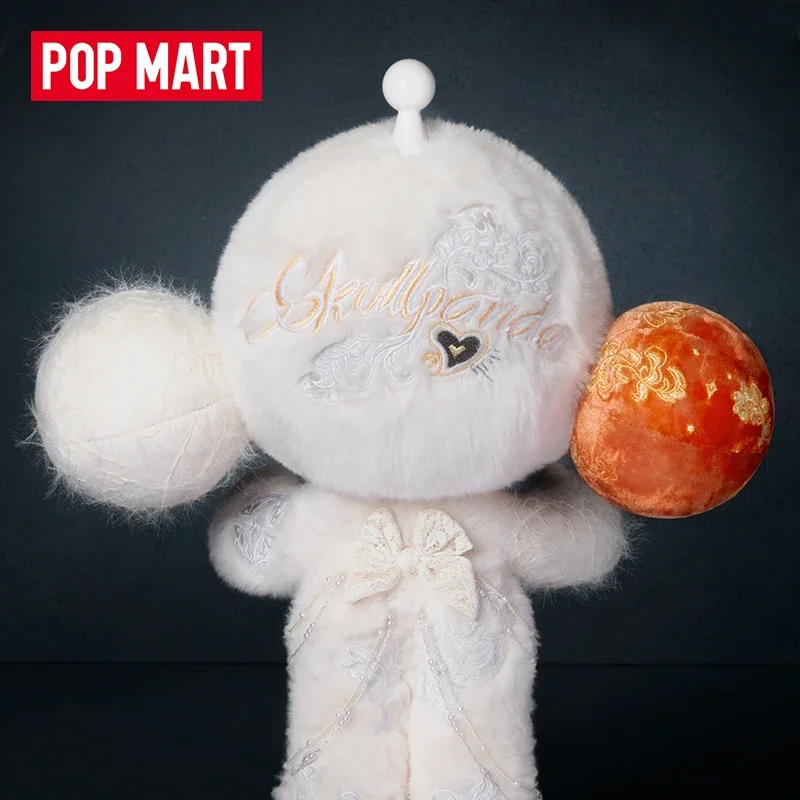 POPMART MEGA SKULLPANDA 400% سلسلة القمر الأبيض صندوق أعمى تخمين حقيبة اللعب الأصلية دمية لطيف أنيمي الشكل الحلي هدية