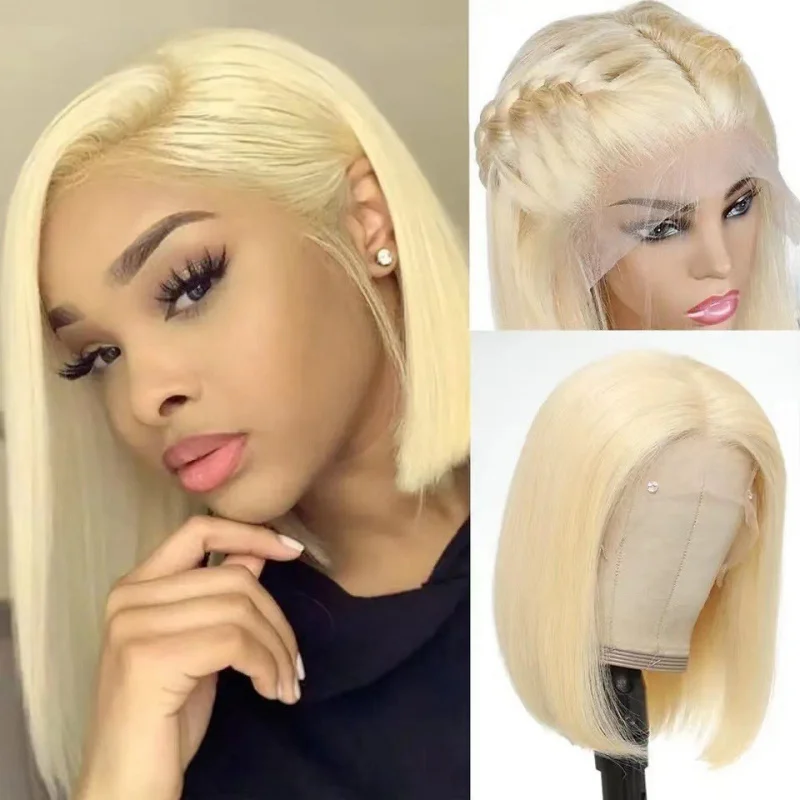 

European and American Fashion Hot Sale Women's Bobo Wig Lace Front Short Straight Full Wig