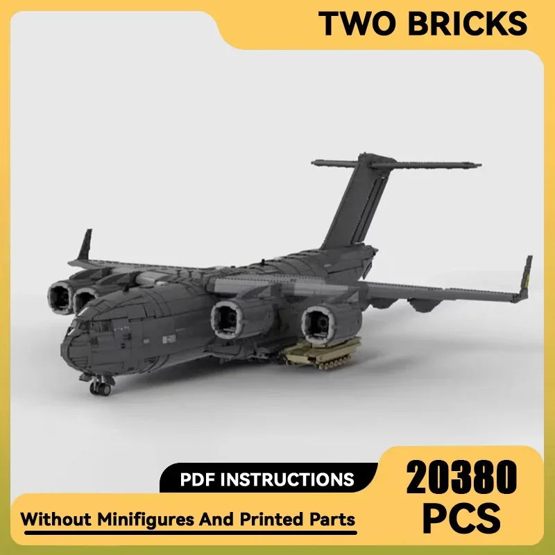 Moc Building Blocks UCS Global Overlord Strategic Transport Aircraft C-17 Model Technology Bricks DIY Assembly Toys Gifts