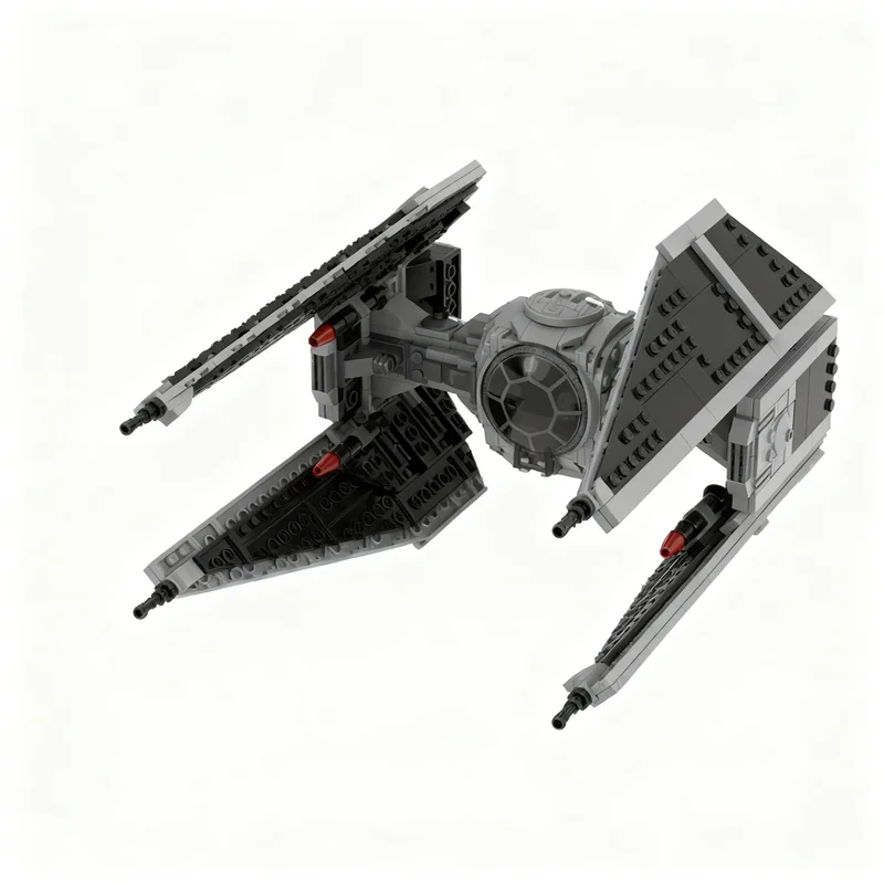 698pcs MOC Star Battle Super TIE Interceptor Model Toy Building Blocks Architecture Christmas Gifts Kids DIY Idea Education